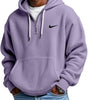 Men's Loose Waffle Half-Zip Hooded Sweatshirt