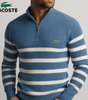 Classic Striped Zip-Up Sweater - Clearance Sale