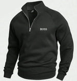 BОSS Cotton Half-Zip Jumper