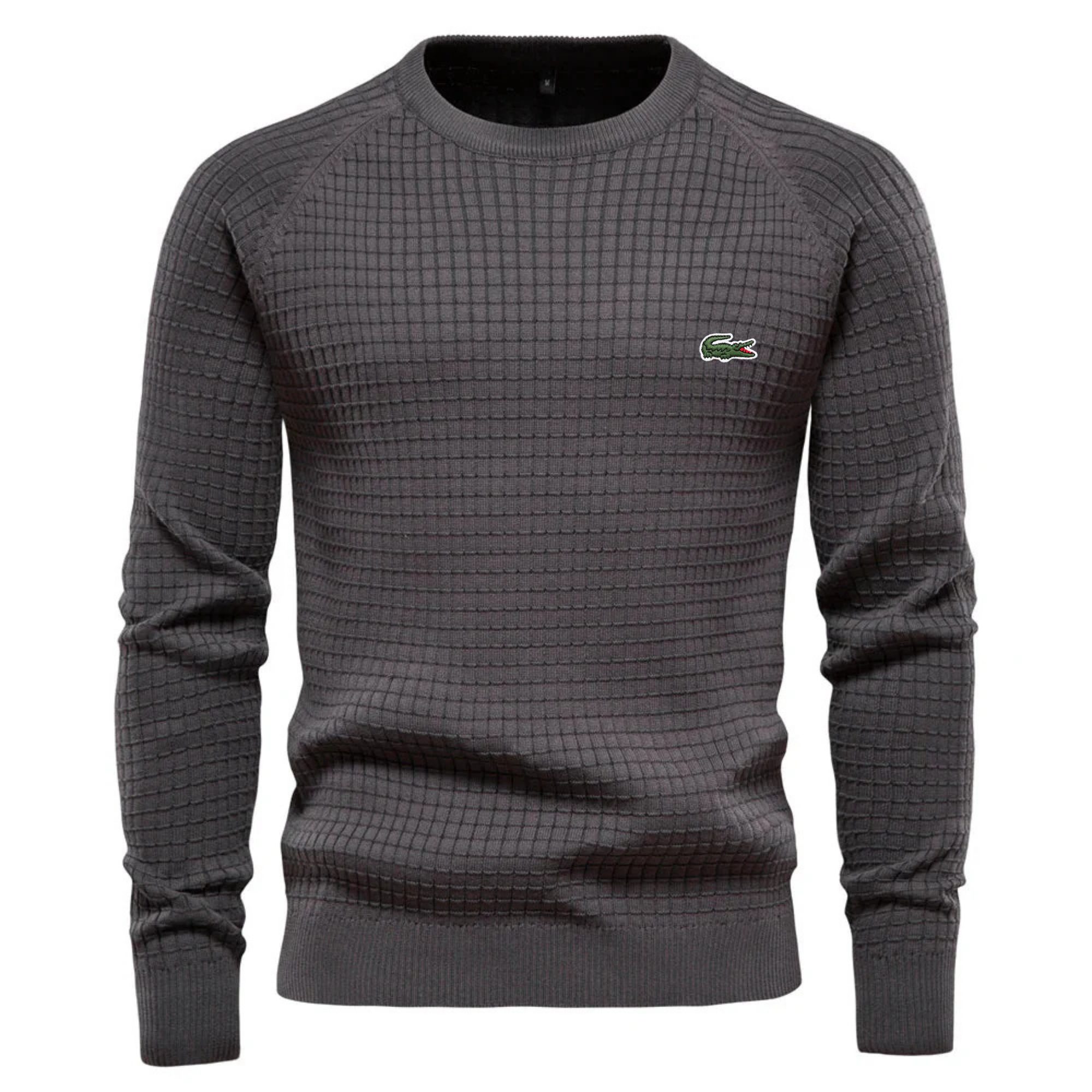 LACOSTE -MEN'S GRID PATTERN SWEATER
