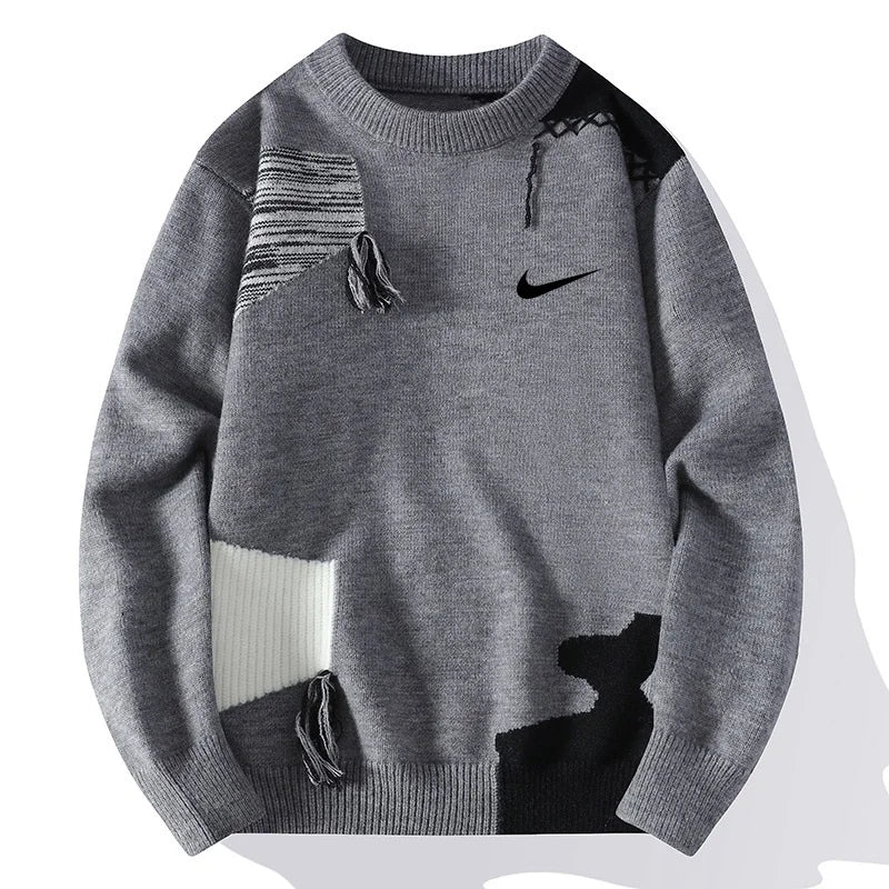 Men's Stylish And Handsome Round Neck Sweater