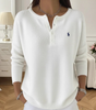 Ultra-Soft Henley Knit Sweater – Clearance Sale