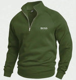 BОSS Cotton Half-Zip Jumper