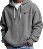 Men's Loose Waffle Half-Zip Hooded Sweatshirt