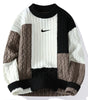 Men's New Loose Casual Colorblock Knitted Sweater