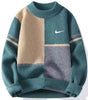 Men's High-End Trendy Loose Color-Blocked Sweater