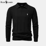 Ralph Lauren™ Long-Sleeve Knitted V-Neck Polo Sweater