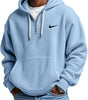 Men's Loose Waffle Half-Zip Hooded Sweatshirt