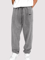 Distressed Cotton Relaxed Men's Lounge Pants